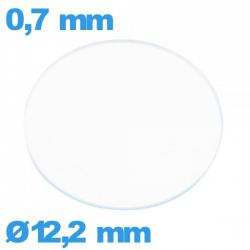 Verre circulaire verre minéral 12,2 mm plat pour montre