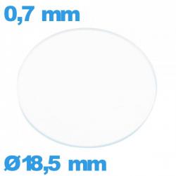 Verre circulaire verre minéral 18,5 mm plat pour montre