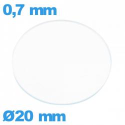 Verre plat verre minéral pour montre circulaire 20 mm