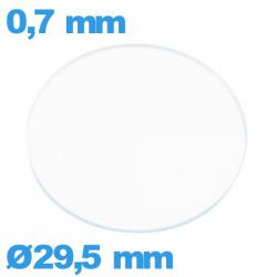 Verre plat de montre verre minéral 29,5 mm circulaire