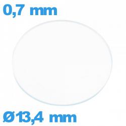 Verre plat pour montre en verre minéral 13,4 mm circulaire