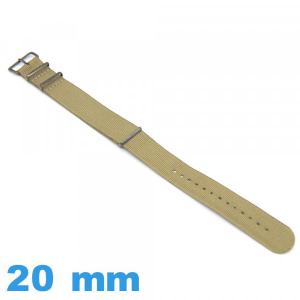 Bracelet Nylon de montre 20mm Nato