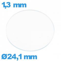 Verre plat en verre minéral circulaire 24,1 mm pour montre