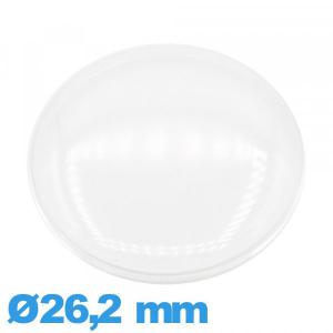 Verre pour montre plexiglas 26,2 mm bombé Circulaire