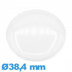 Verre bombé Circulaire Plastique 38,4 mm pour montre