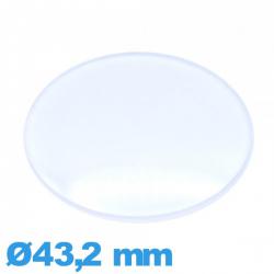 Verre Circulaire 43,2 mm montre plexiglas légèrement bombé