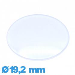 Verre en acrylique Circulaire légèrement bombé 19,2 mm pour montre