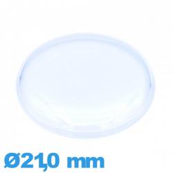 Verre pour montre plexiglas 21,0 mm haut bombé avec pas Circulaire