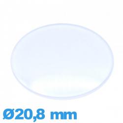 Verre légèrement bombé Circulaire en acrylique 20,8 mm pour montre