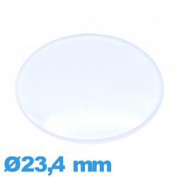 Verre montre 23,4 mm Plastique Circulaire légèrement bombé