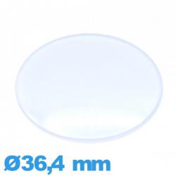 Verre Circulaire 36,4 mm pour montre en plexiglas légèrement bombé