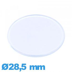 Verre plat et fin Circulaire plexiglas 28,5 mm montre