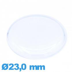 Verre Circulaire 23,0 mm montre acrylique cambrure prononcée