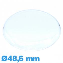 Verre en plexiglas gousset pour montre Circulaire 48,6 mm