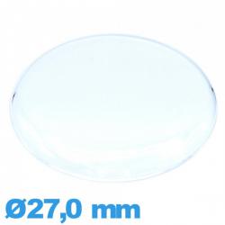 Verre gousset Circulaire acrylique 27,0 mm de montre