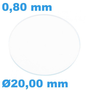 Verre 20 mm Rond Plat...