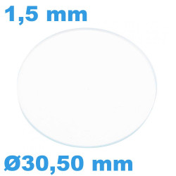 Verre 30,50 mm Rond Plat...