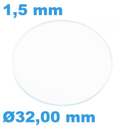 Verre épaisseur 1,5 mm Rond...