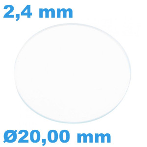 Verre 20 mm Rond Plat...