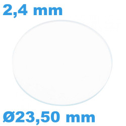 Verre 23,50 mm Rond Plat...