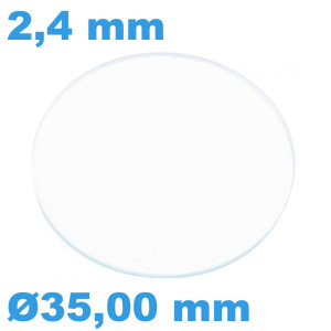 Verre épaisseur 2,4 mm Rond...