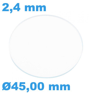 Verre épaisseur 2,4 mm Rond...