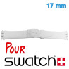 Bracelet de montre Blanc 17 mm Caoutchouc Swatch