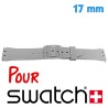 Bracelet Swatch Gris 17 mm Caoutchouc de montre