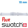 Bracelet Swatch 12 mm Silicone Transparent pour montre