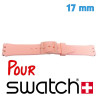 Bracelet Swatch 17 mm Silicone Orange pour montre