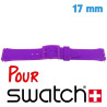 Bracelet 17 mm Caoutchouc Violet de montre Swatch