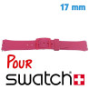 Bracelet Rose 17 mm Caoutchouc pour montre Swatch