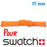 Bracelet Swatch 17 mm Silicone Orange de montre