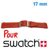 Bracelet Swatch Rouge 17 mm Cuir pour montre