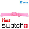 Bracelet pour montre Rose 17 mm Caoutchouc Swatch