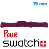 Bracelet Swatch Violet 12 mm Silicone pour montre