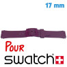 Bracelet 17 mm Caoutchouc Swatch de montre Violet