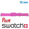 Bracelet 12 mm Caoutchouc de montre Rose Swatch