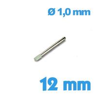 Tige embout strié 12 mm   - Diamètre 1,0