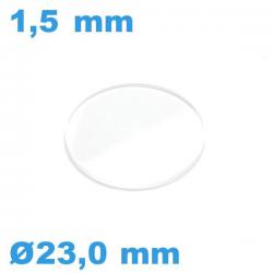 Verre montre en 23,0*1,5 mm avec chanfrein