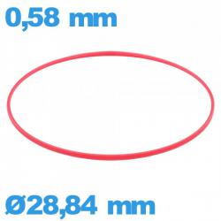 Joint   pour horlogerie de marque ISO Swiss 28,84 X 0,58 mm cylindrique  étanchéité 