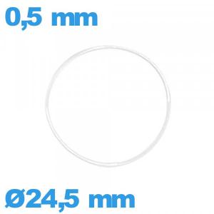 Joint  24,5 X 0,5 mm torique pour horlogerie silicone