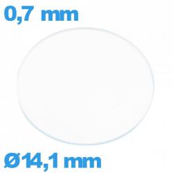 Verre circulaire 14,1 mm de montre verre minéral