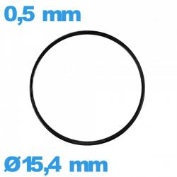 Joint nitrile pas cher horlogerie 15,4 X 0,5 mm plat  étanchéité