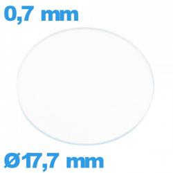 Verre circulaire 17,7 mm verre minéral pour montre