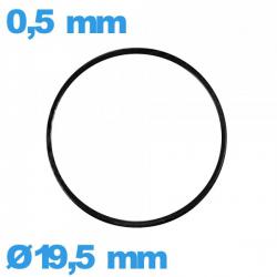 Joint nitrile pas cher pour horlogerie 19,5 X 0,5 mm plat  étanchéité