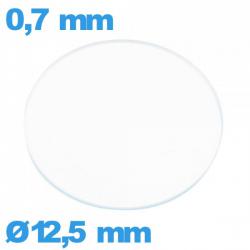 Verre 12,5 mm circulaire de montre verre minéral