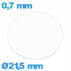 Verre 21,5 mm circulaire montre verre minéral