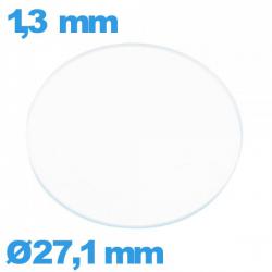 Verre verre minéral circulaire 27,1 mm de montre