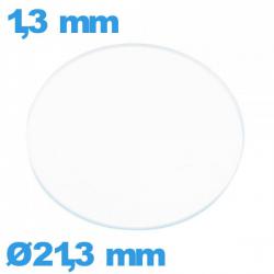 Verre circulaire 21,3 mm en verre minéral pour montre